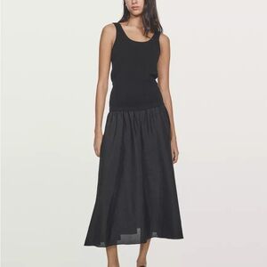 New Massimo Dutti long contrast dress